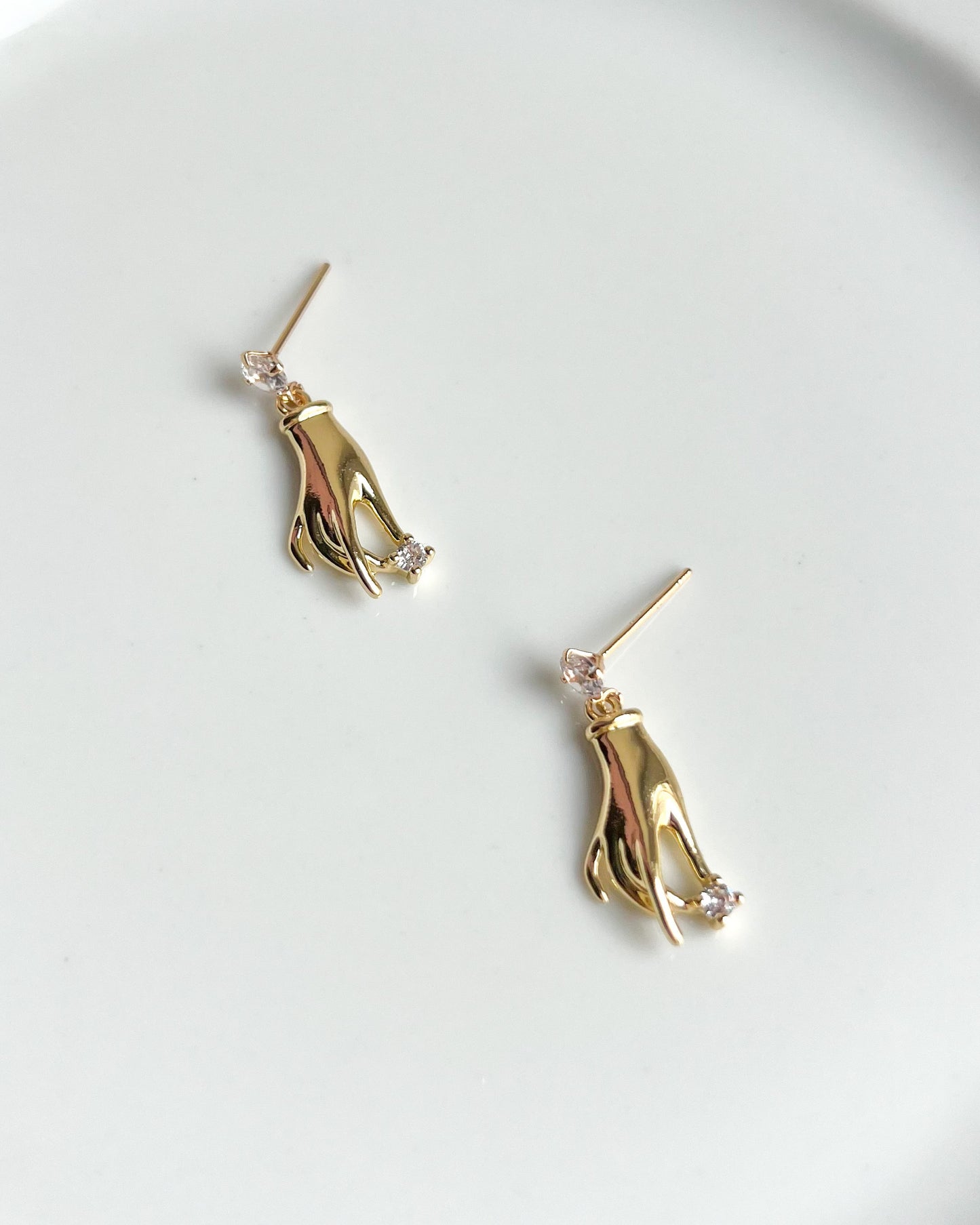 Gesture Hand Drop Earrings