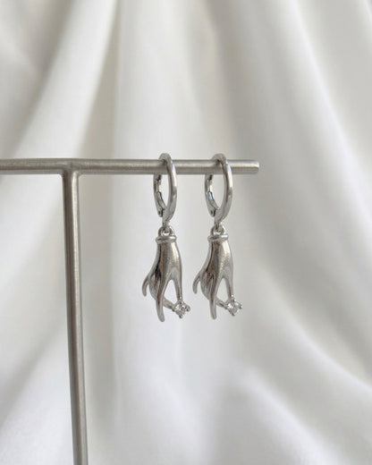 Gesture Hand Drop Earrings