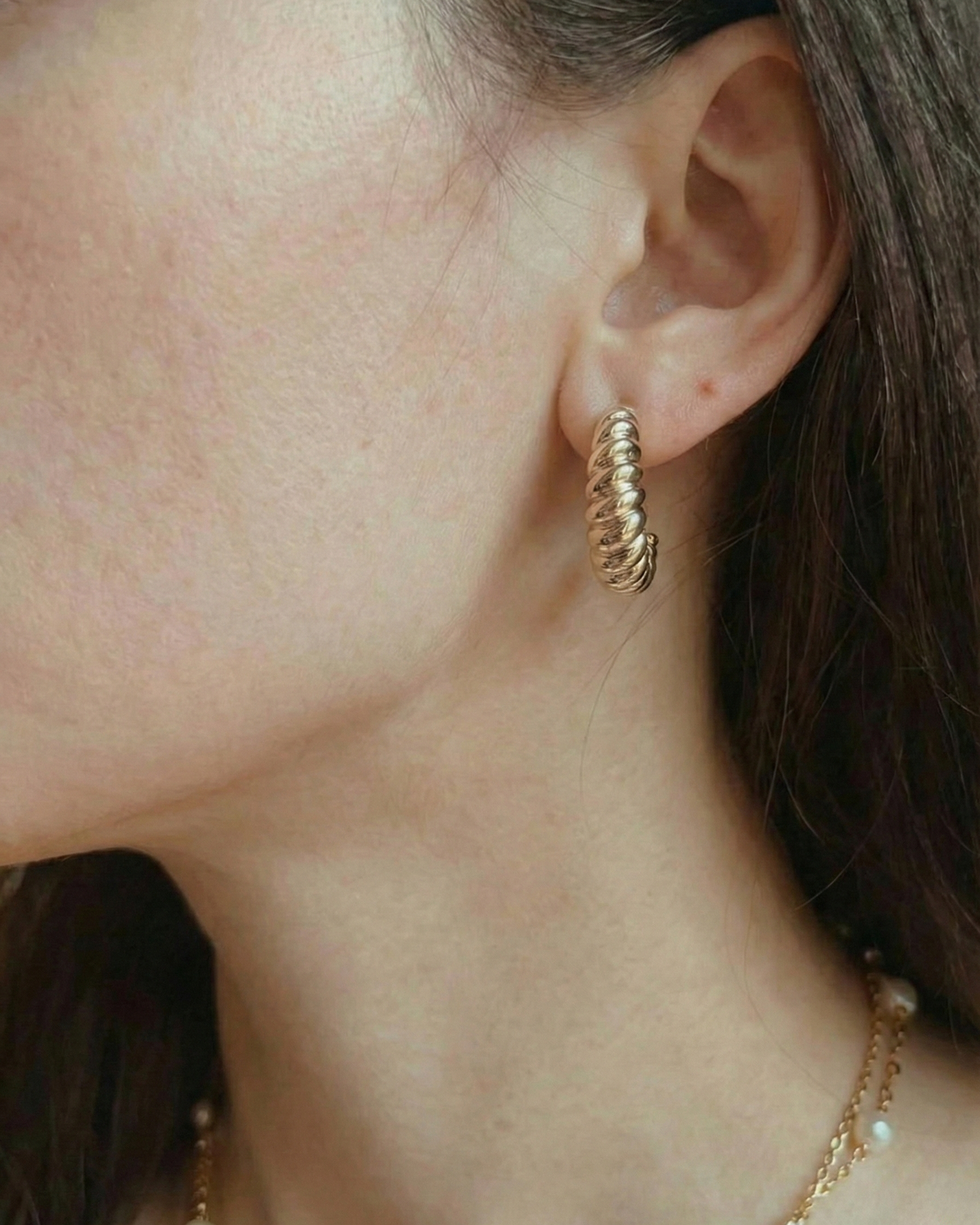 Twisted Croissant Stud Earrings