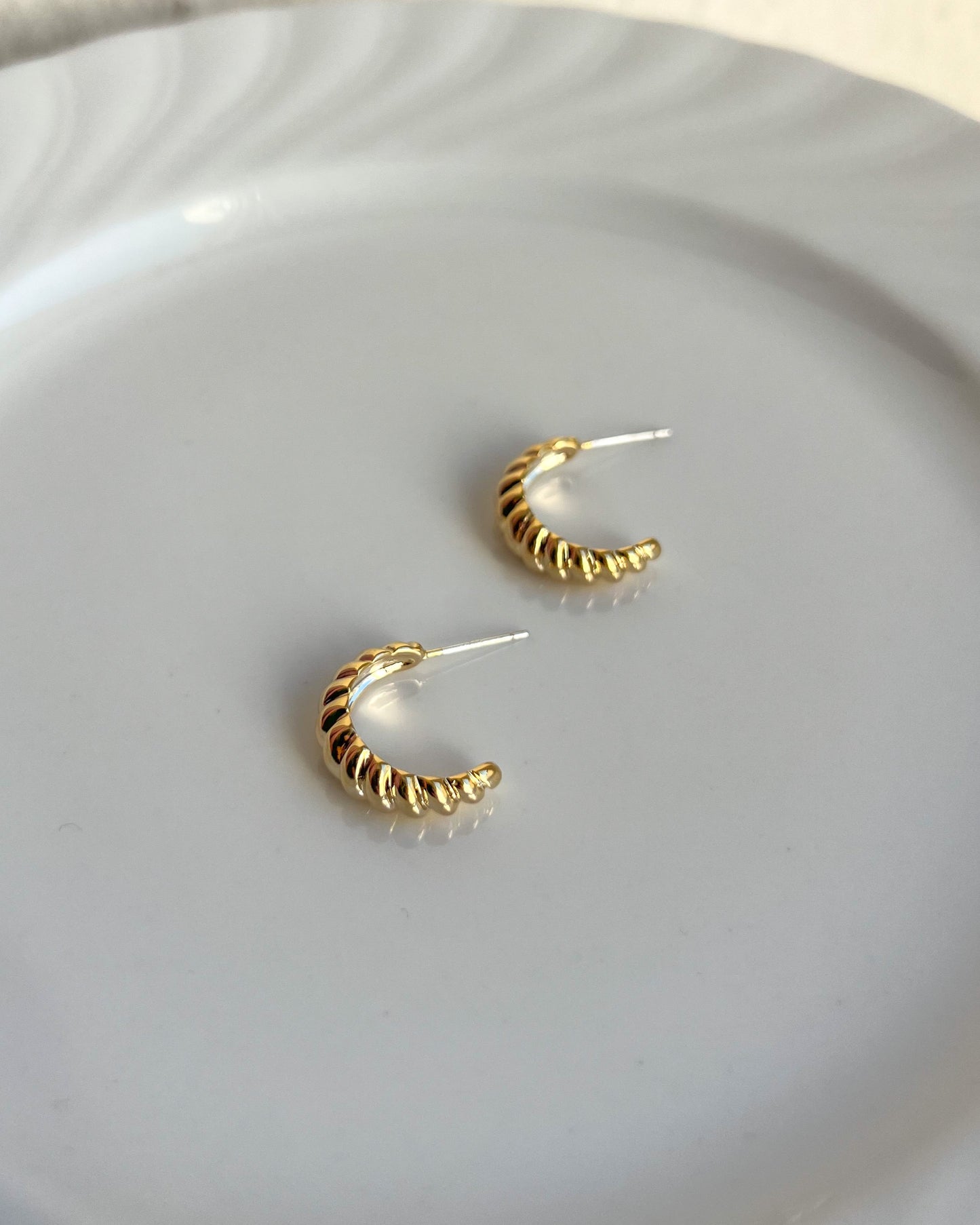Twisted Croissant Stud Earrings