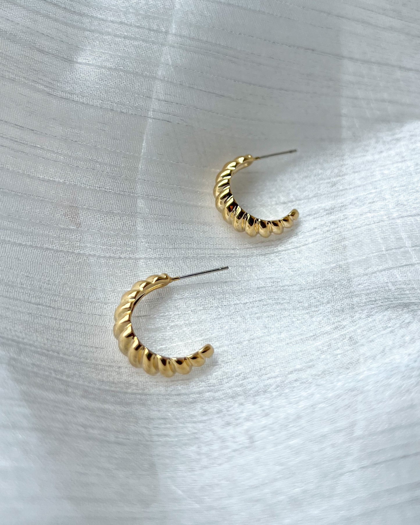 Twisted Croissant Stud Earrings