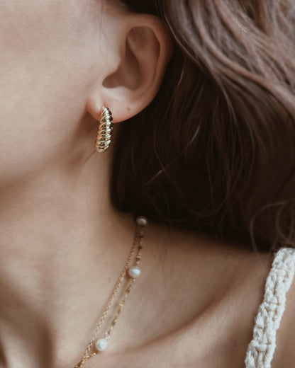 Twisted Croissant Stud Earrings