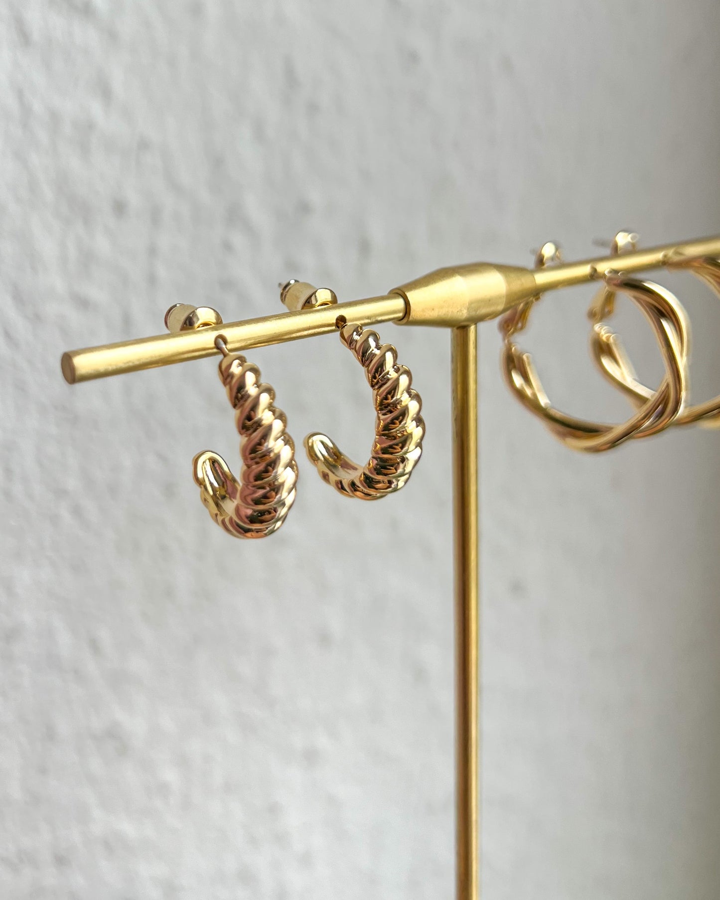 Twisted Croissant Stud Earrings