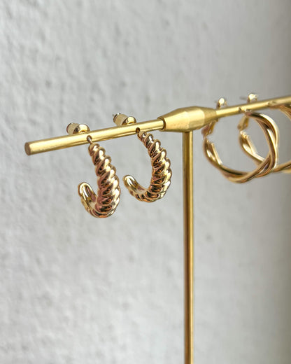 Twisted Croissant Stud Earrings