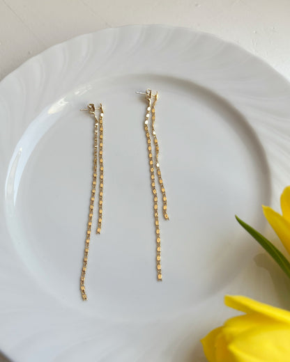 Linear Chain Drop Earrings
