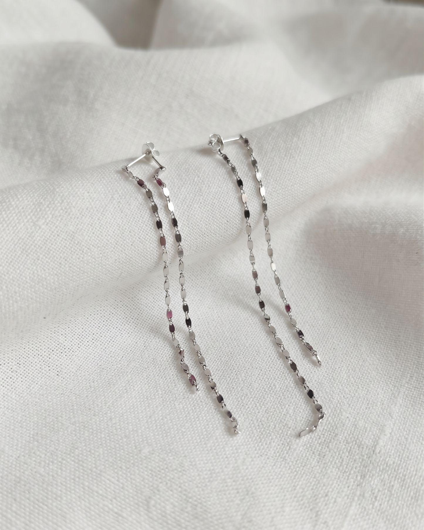 Linear Chain Drop Earrings