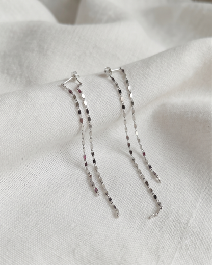 Linear Chain Drop Earrings