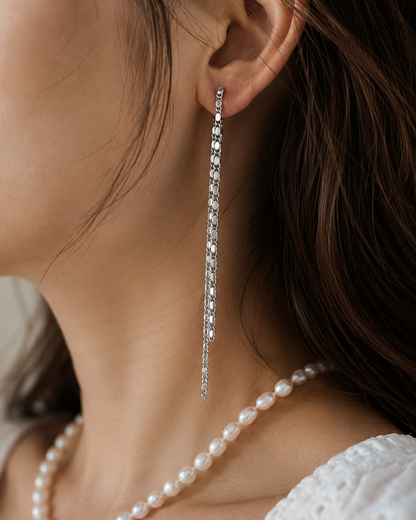 Linear Chain Drop Earrings