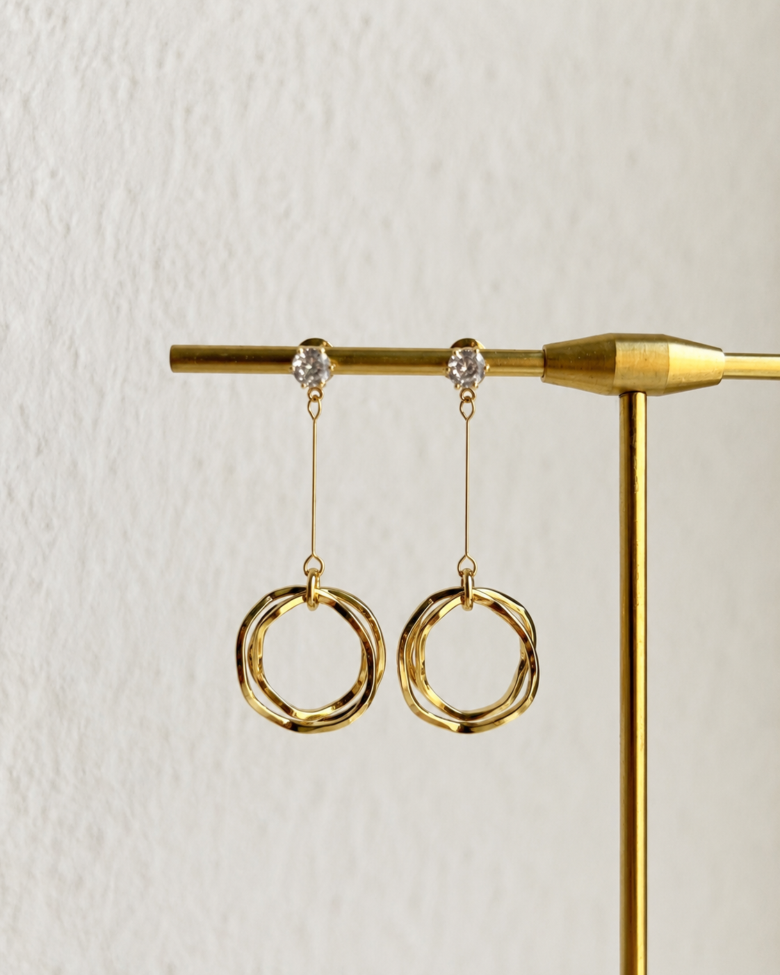 Layered Circle Drop Earrings