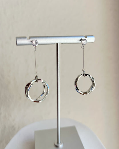 Layered Circle Drop Earrings