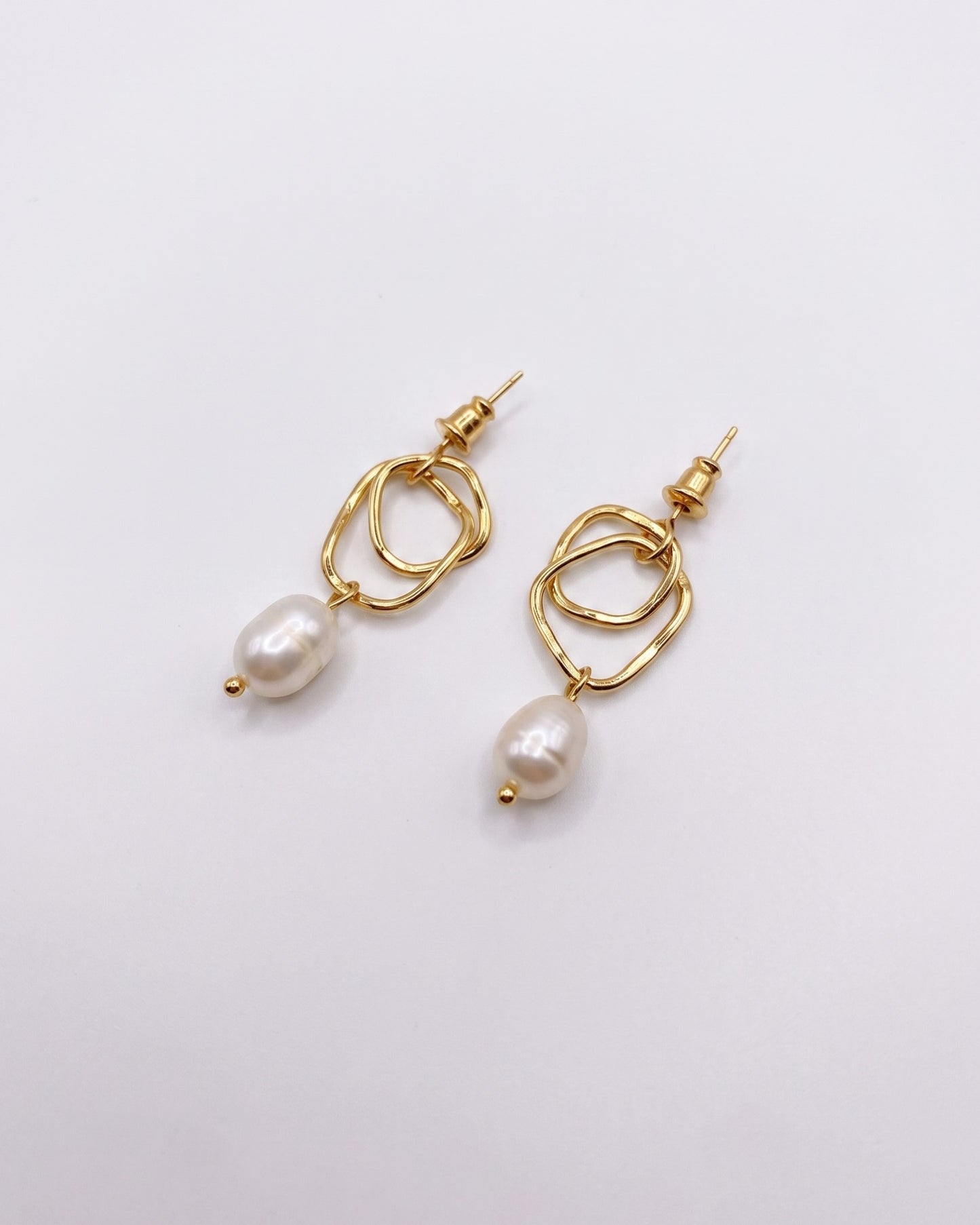 Intertwined Pearl Drop Earrings