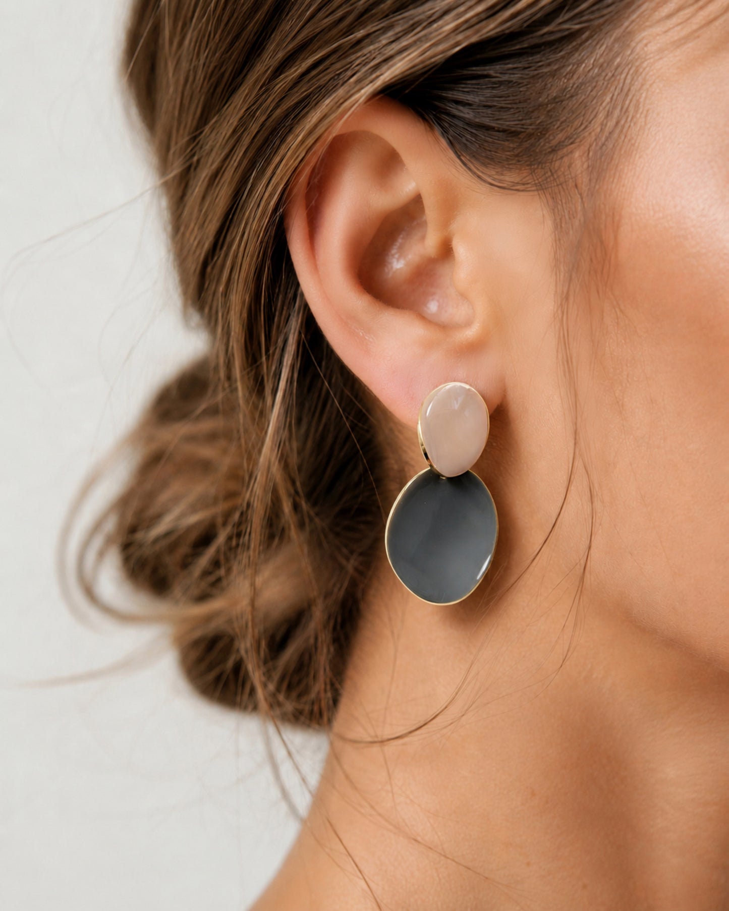 Pebble & Meadow Enamel Drop Earrings