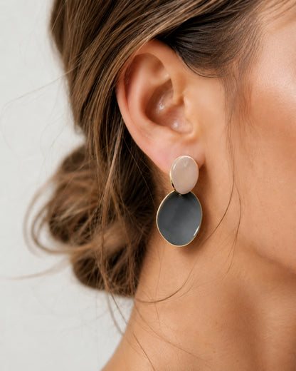 Pebble & Meadow Enamel Drop Earrings