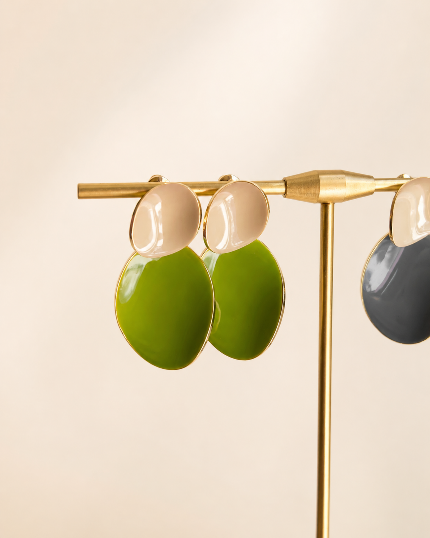 Pebble & Meadow Enamel Drop Earrings