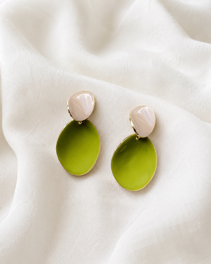 Pebble & Meadow Enamel Drop Earrings