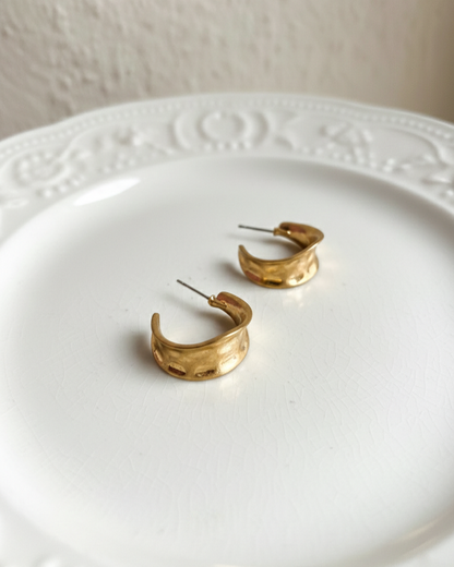 Sculptural Chunky Half Hoop Earrings