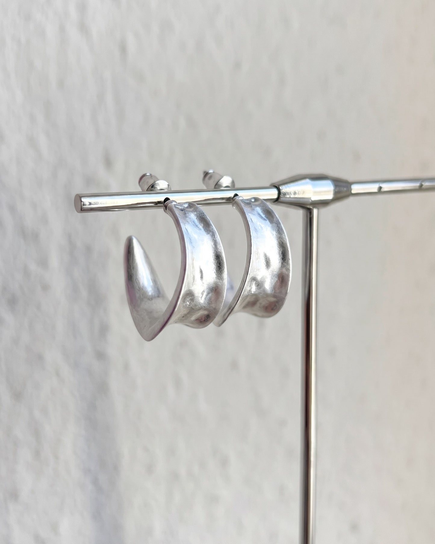 Sculptural Chunky Half Hoop Earrings