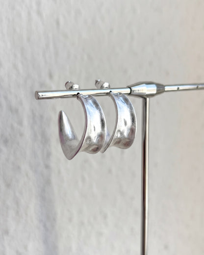 Sculptural Chunky Half Hoop Earrings