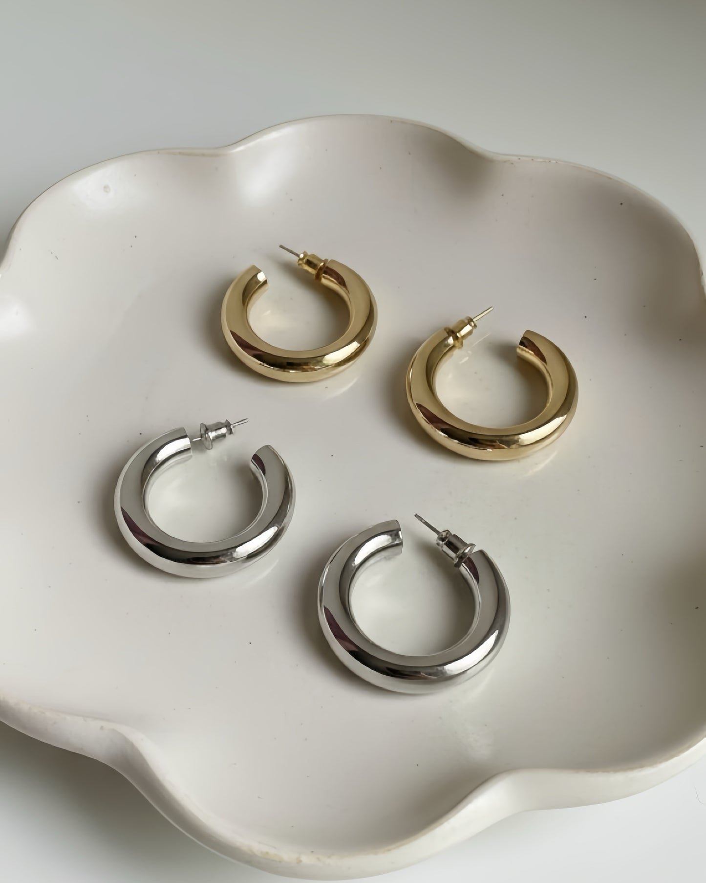 Classic Chunky Hoop Earrings