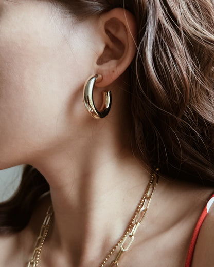 Classic Chunky Hoop Earrings