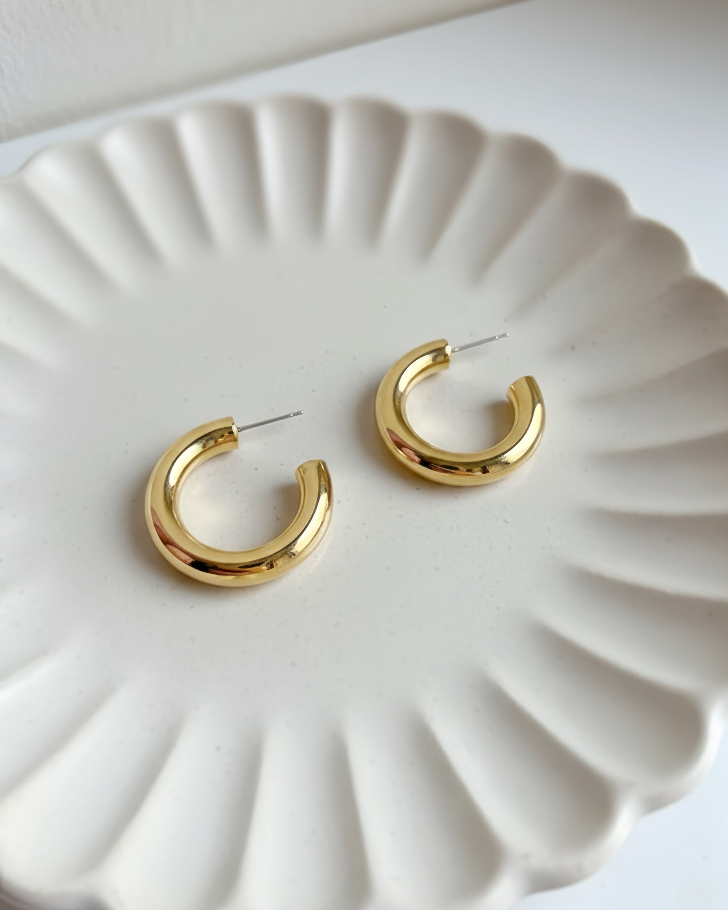 Classic Chunky Hoop Earrings