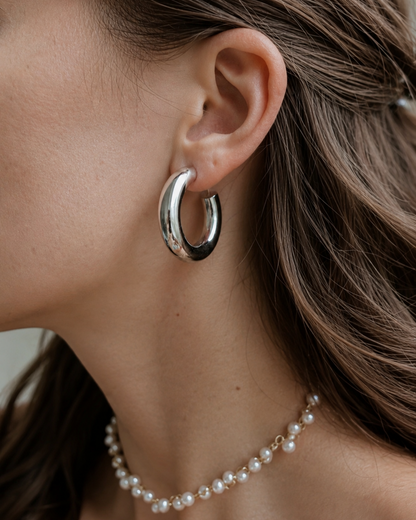 Classic Chunky Hoop Earrings
