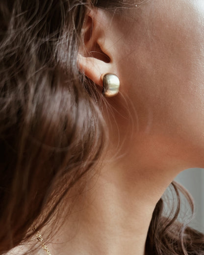 Minimal Dome Stud Earrings