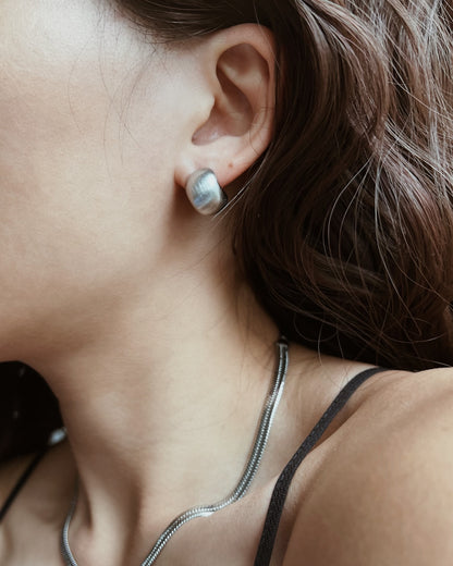 Minimal Dome Stud Earrings