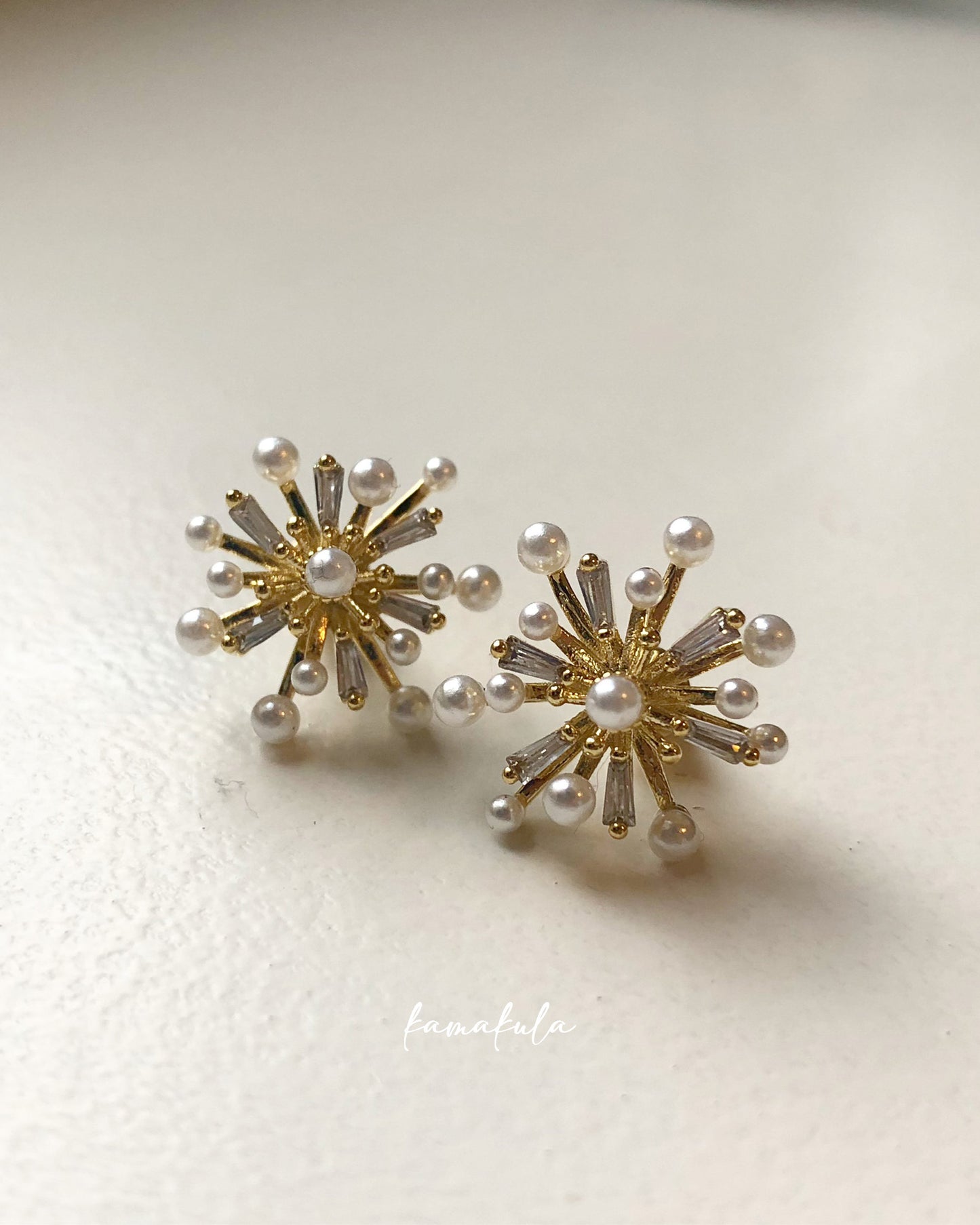 Fireworks Pearl Cluster Stud Earrings