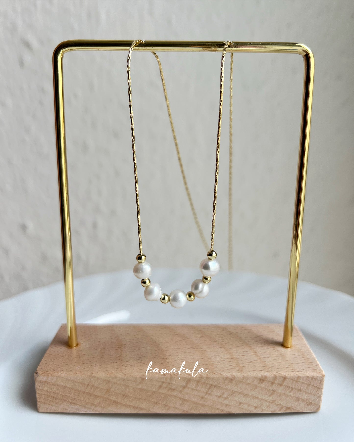 Five Pearl Bead Necklace