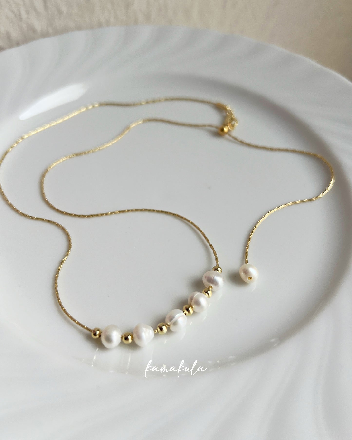 Five Pearl Bead Necklace