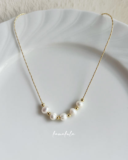 Five Pearl Bead Necklace