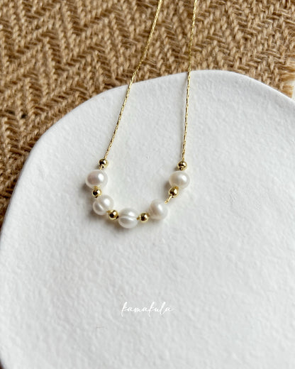 Five Pearl Bead Necklace