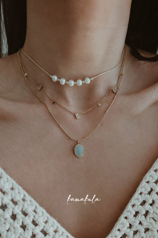 Five Pearl Bead Necklace