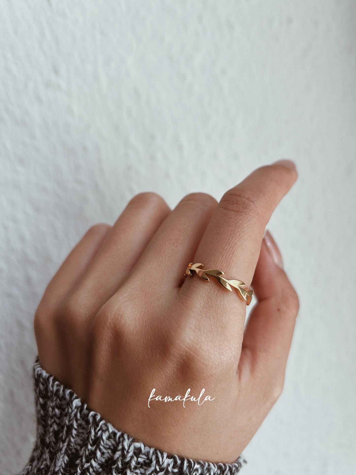 Gold Olive Leaf Ring