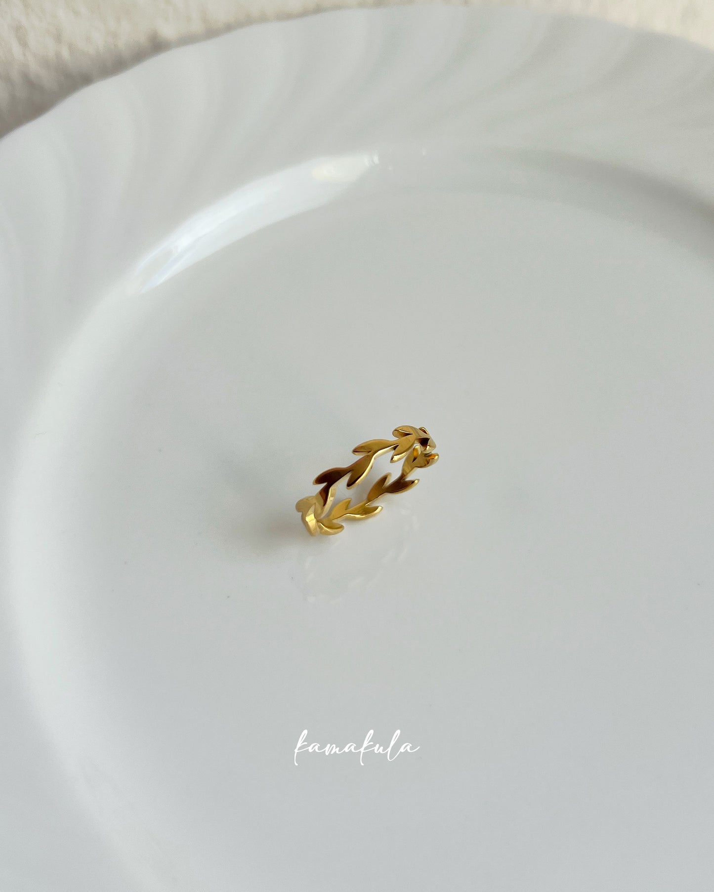Gold Olive Leaf Ring