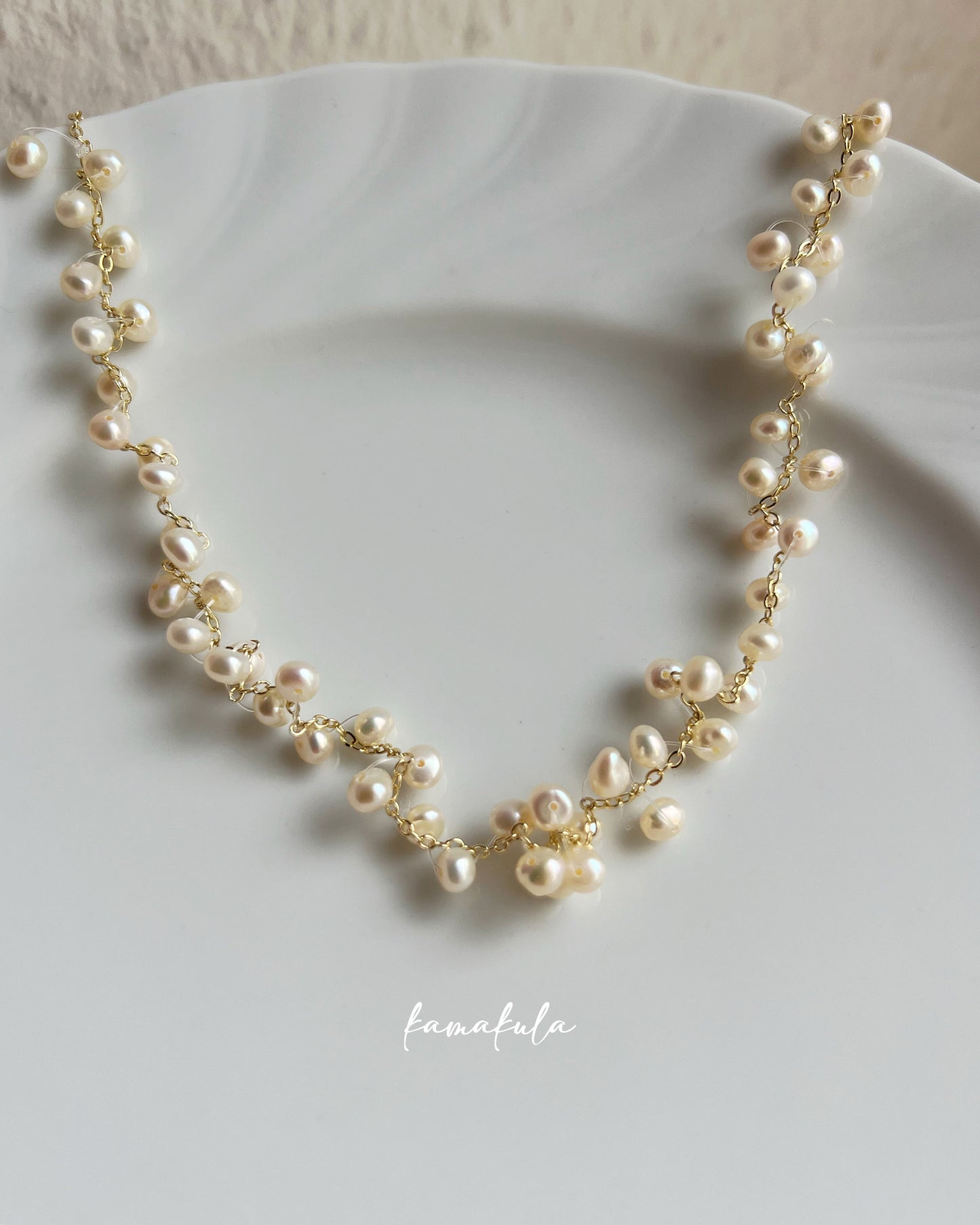 Jasmine Pearl Choker Necklace