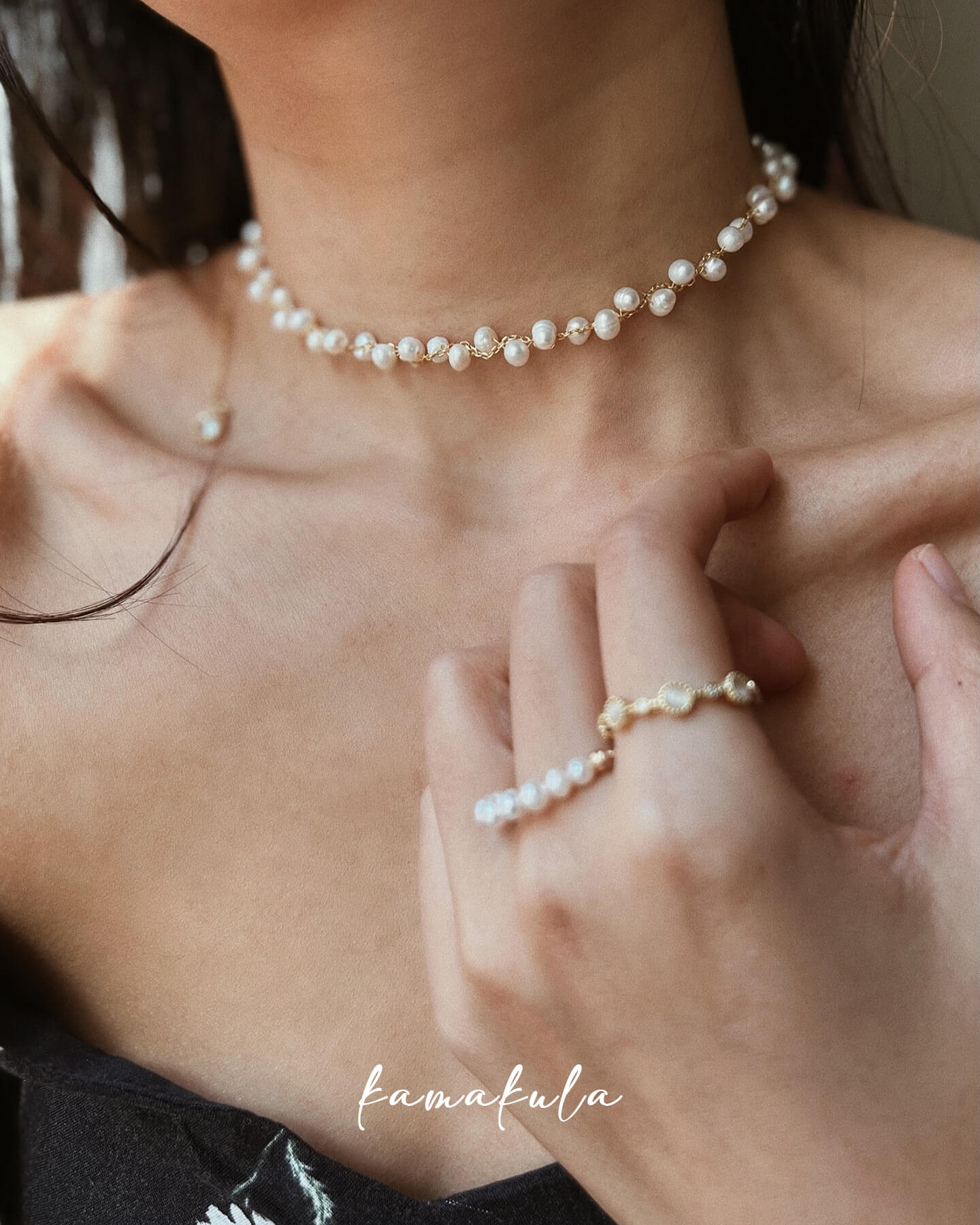 Jasmine Pearl Choker Necklace