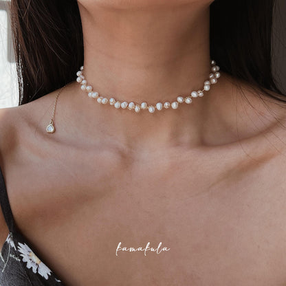 Jasmine Pearl Choker Necklace