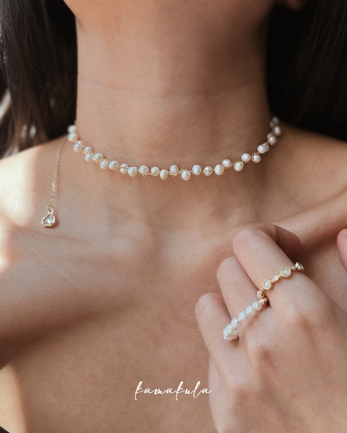 Jasmine Pearl Choker Necklace