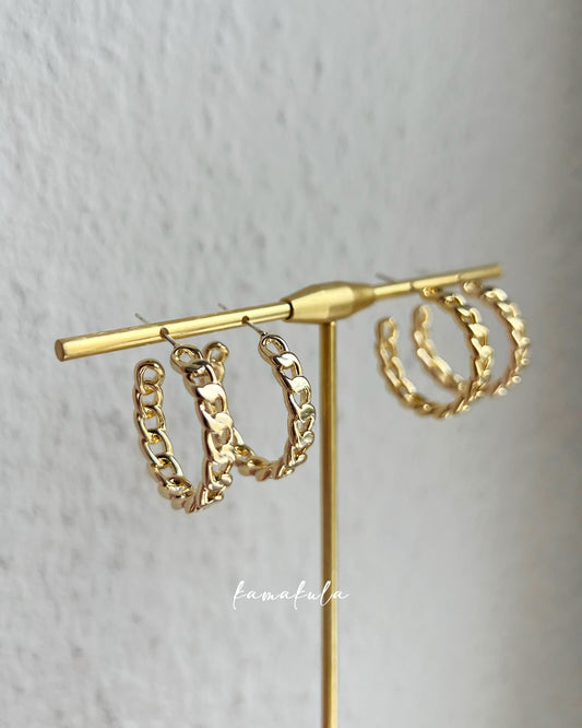 Chain Link Hoop Earrings