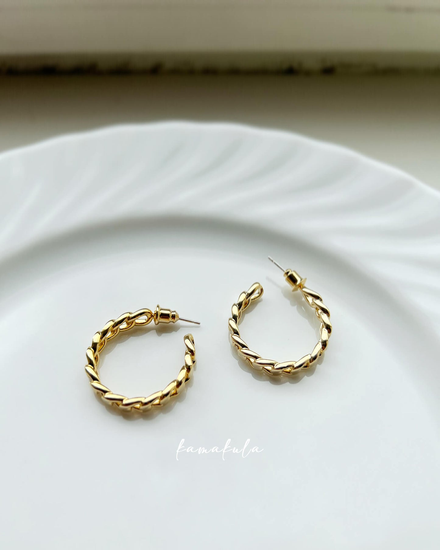 Chain Link Hoop Earrings