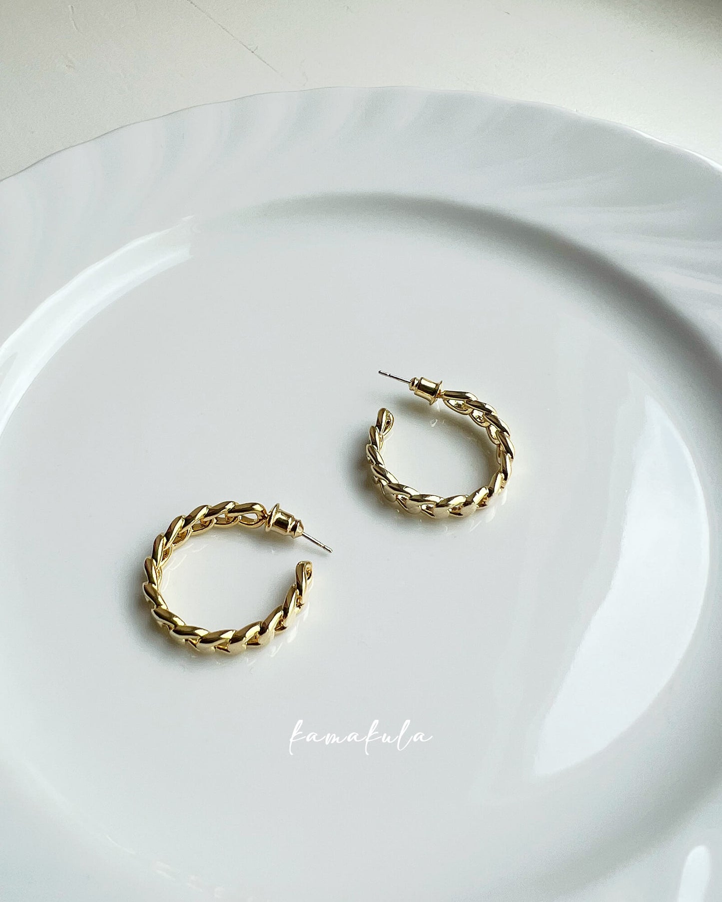 Chain Link Hoop Earrings
