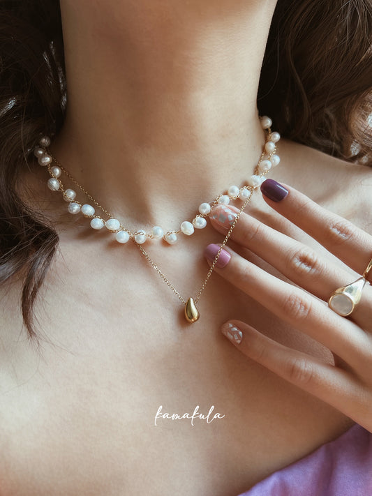 Minimal Dew Drop Necklace