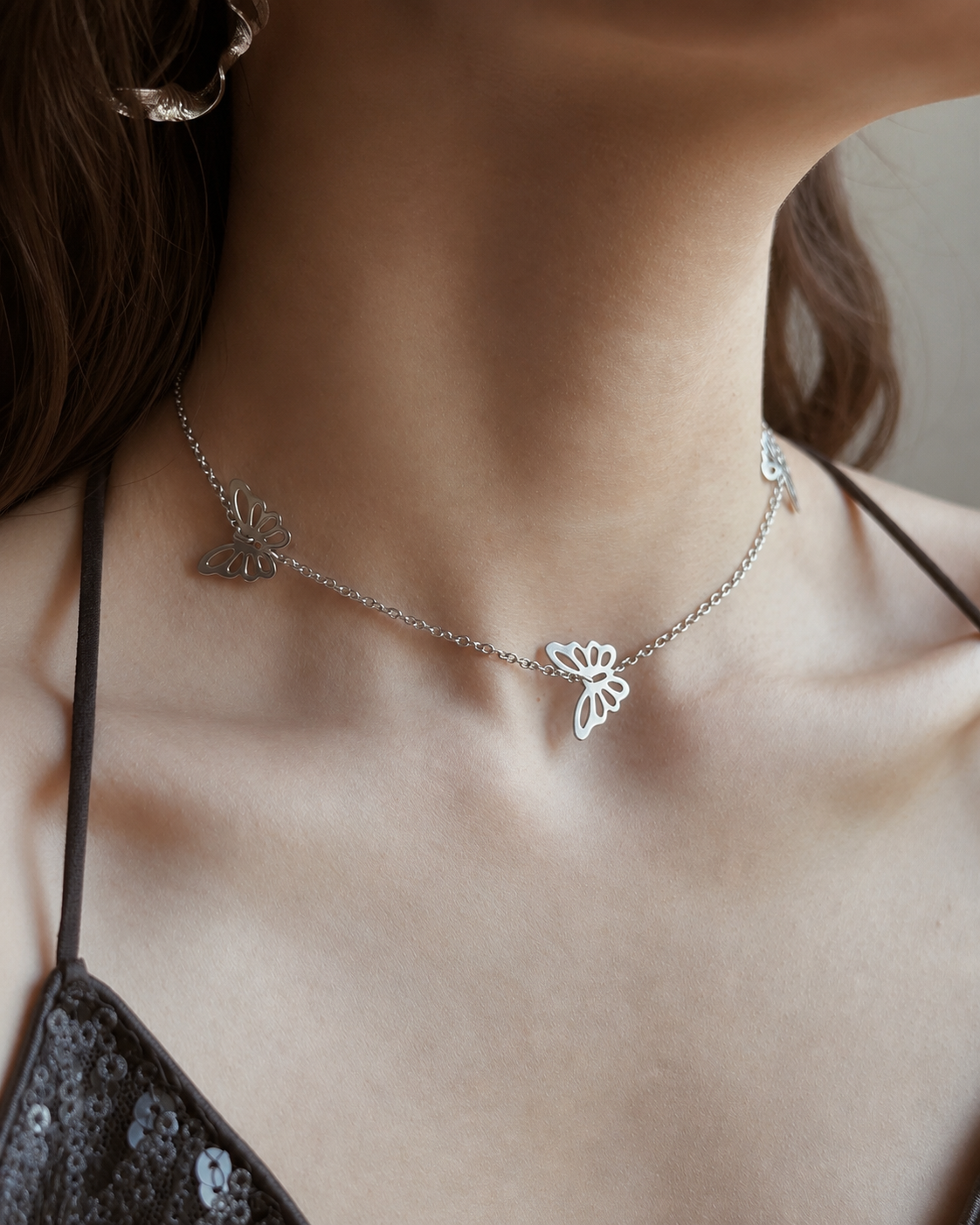 Y2K Butterfly Choker Necklace Waterproof