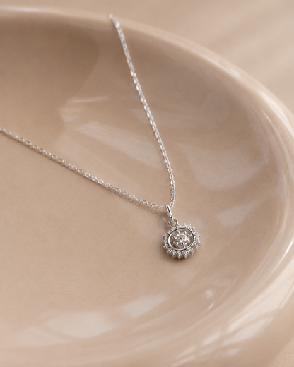 Wanderlust Compass Pendant Necklace 925 Silver