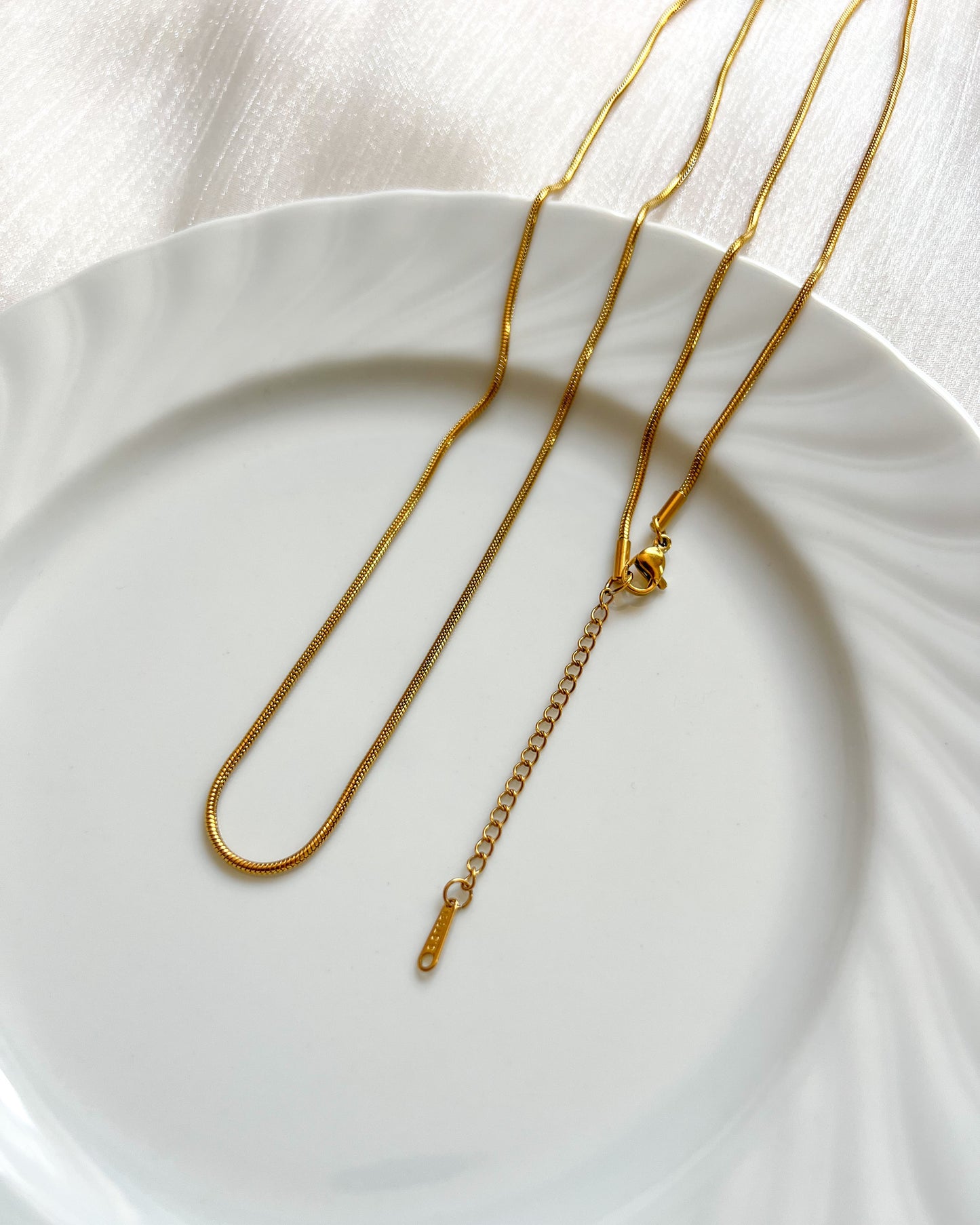 Long Layering Snake Chain Necklace Waterproof