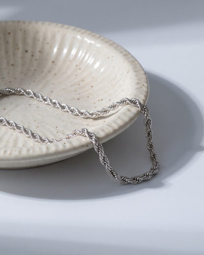 Classic Twisted Rope Chain Necklace Waterproof