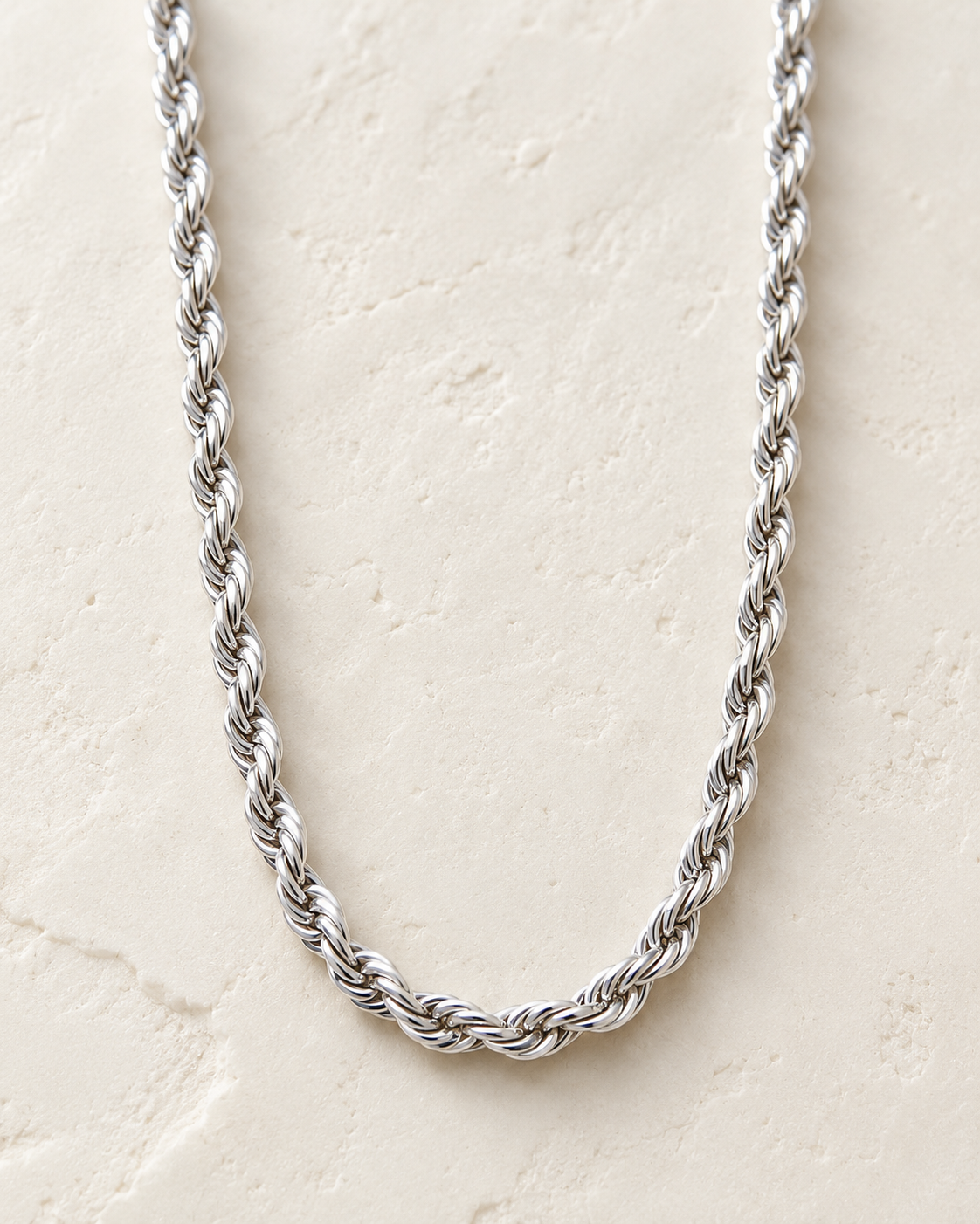 Classic Twisted Rope Chain Necklace Waterproof