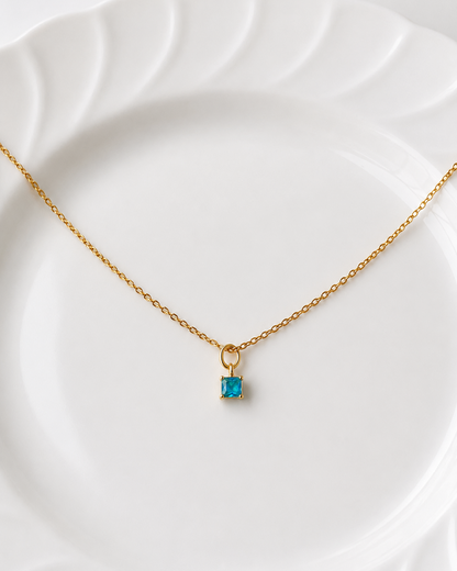Personalized Birthstone Charm Necklace